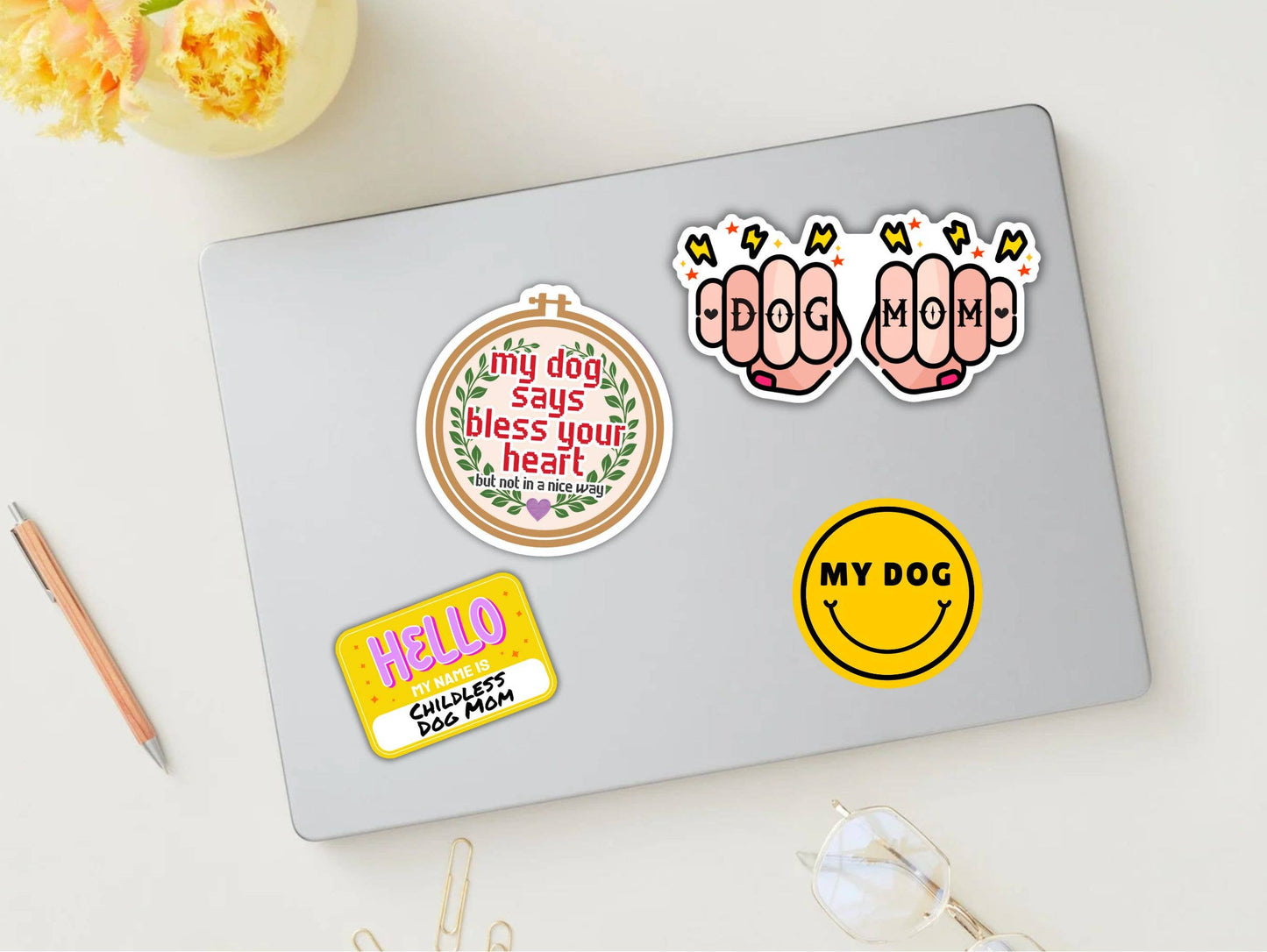 Tattoo Dog Mom Knuckles Sticker 🖤 