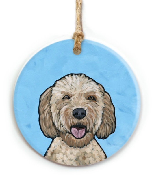 Golden Doodle Dog Ornament