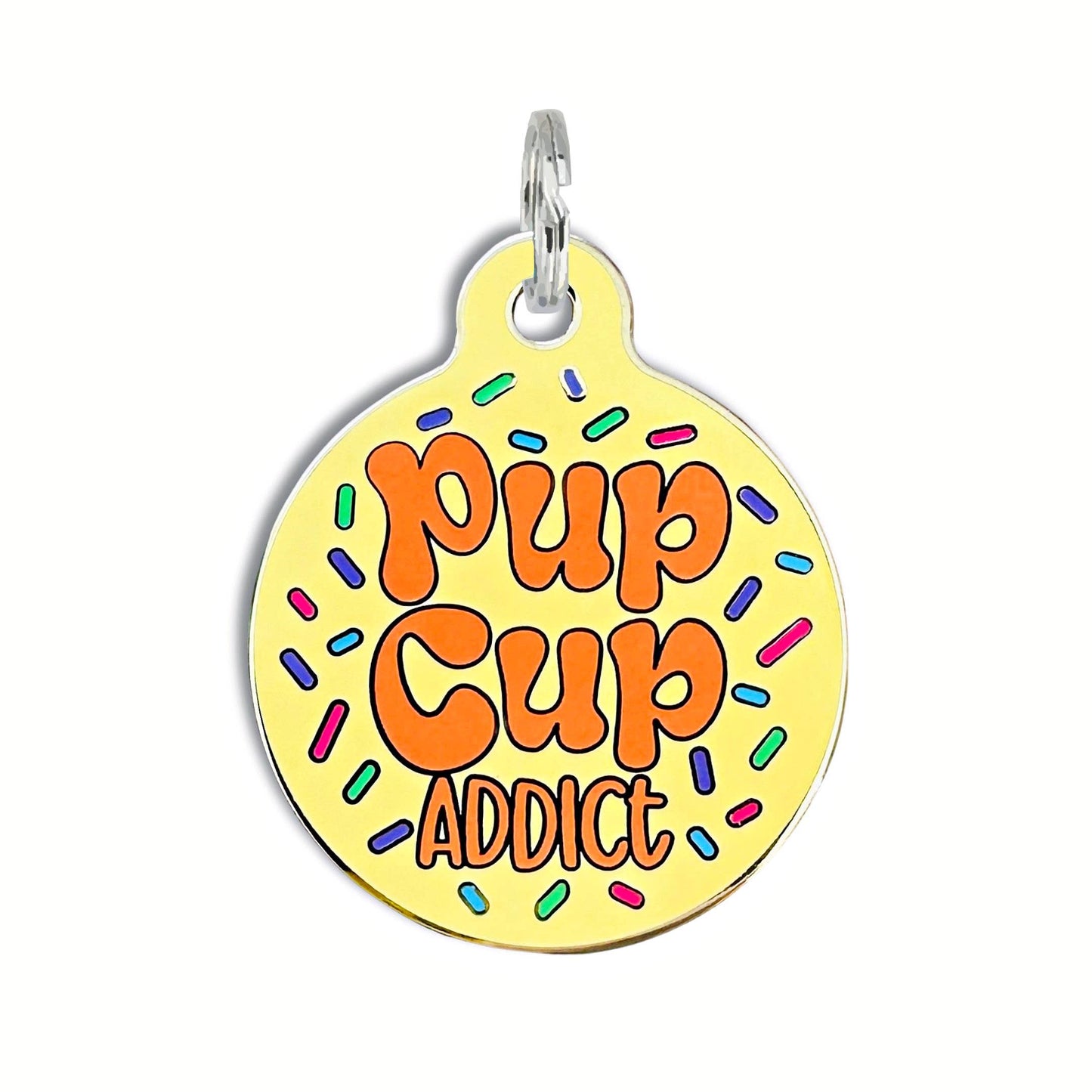 Dog ID Tag with Personalized QR Code - Pup Cup addict
