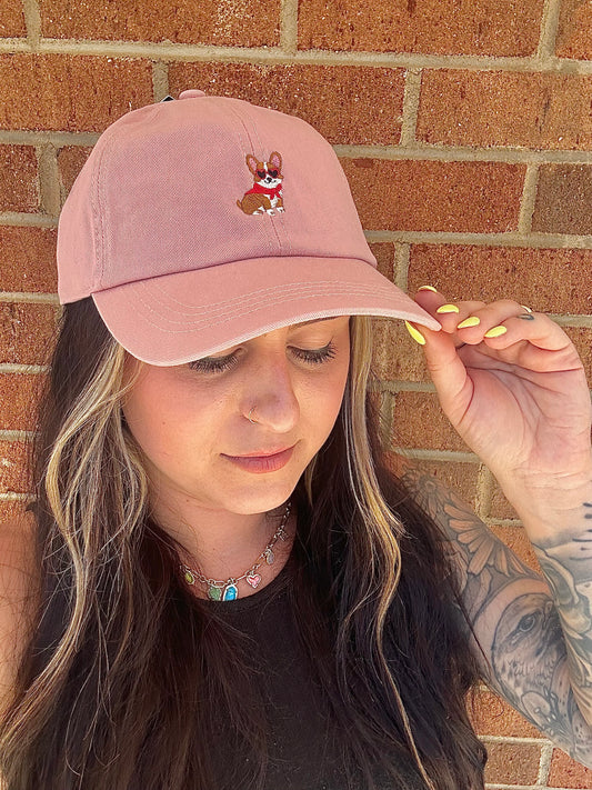 DOG WELSH CORGIE DOG Embroidered Baseball Cap