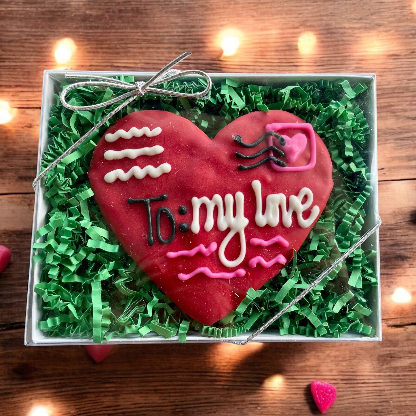 XL Heart Love Notes dog treats