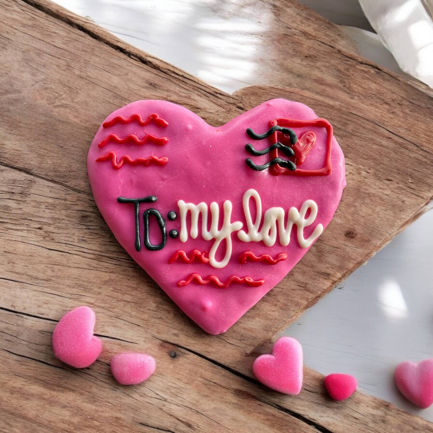 XL Heart Love Notes dog treats