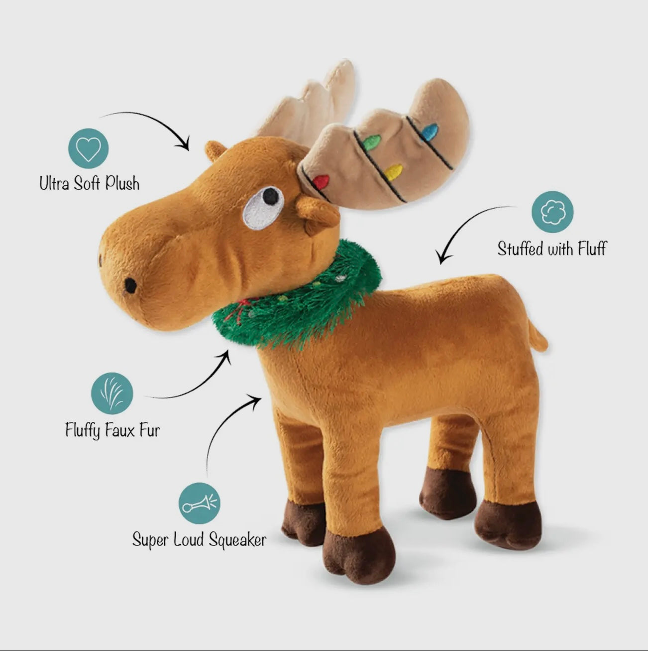 Merry Chrismoose-Plush Dog Toy