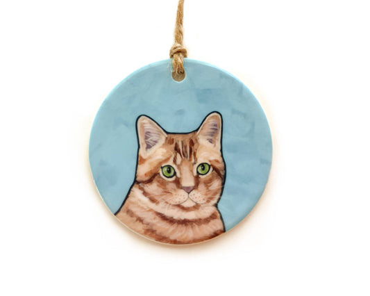Orange Tabby Cat Ornament