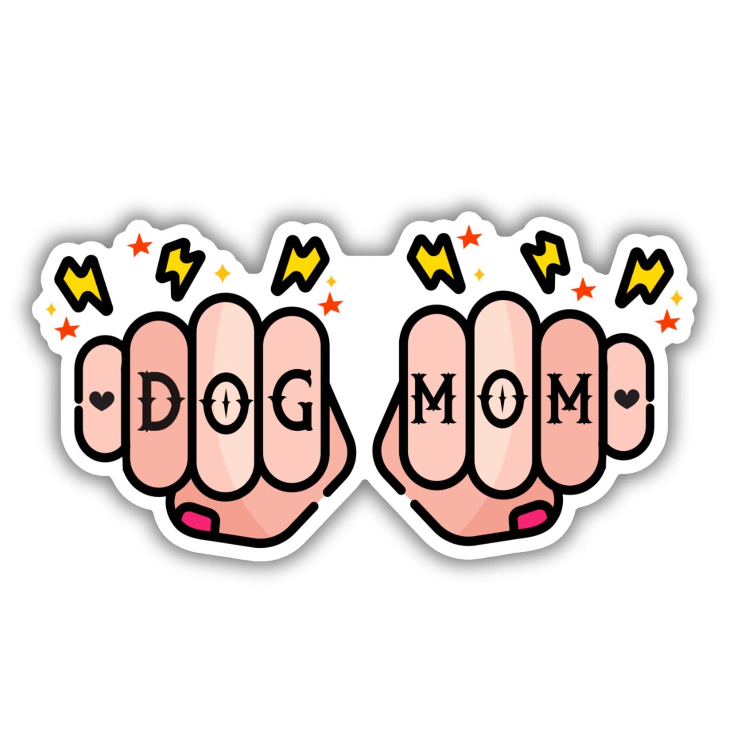 Tattoo Dog Mom Knuckles Sticker 🖤 