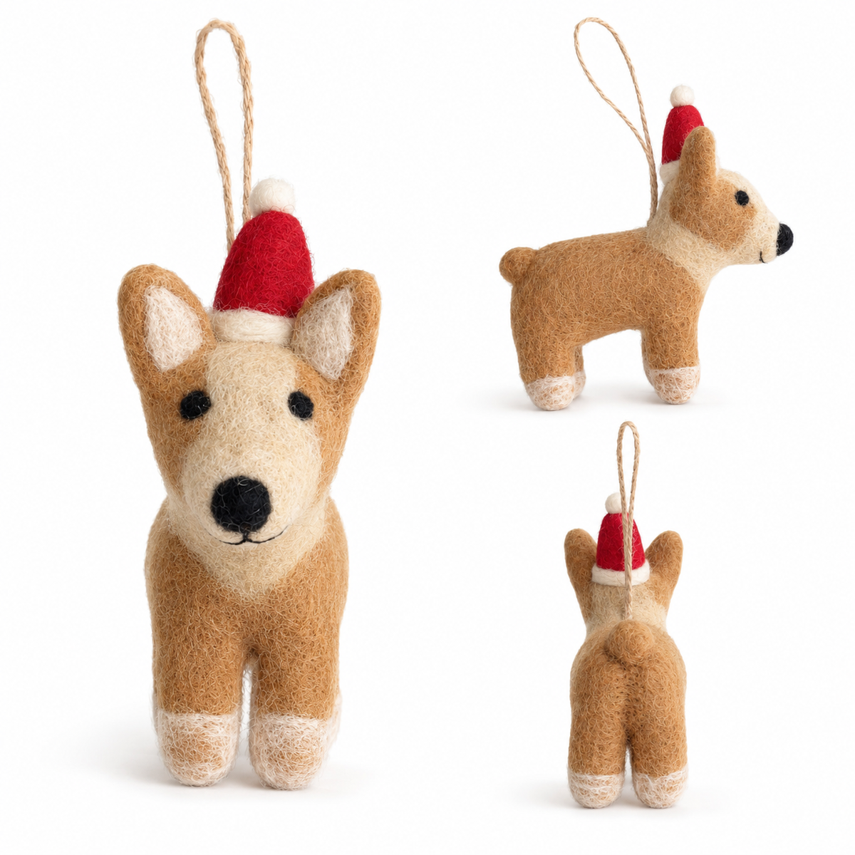 Felt Corgi Dog Ornament