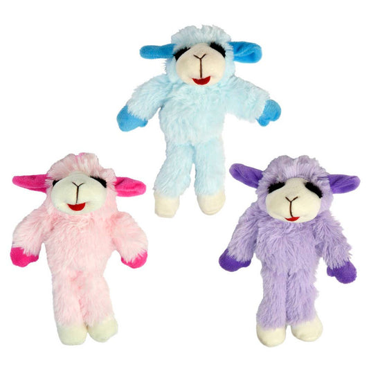Floppy Lamb Chop Plush Dog Toy Assorted Colors 7"