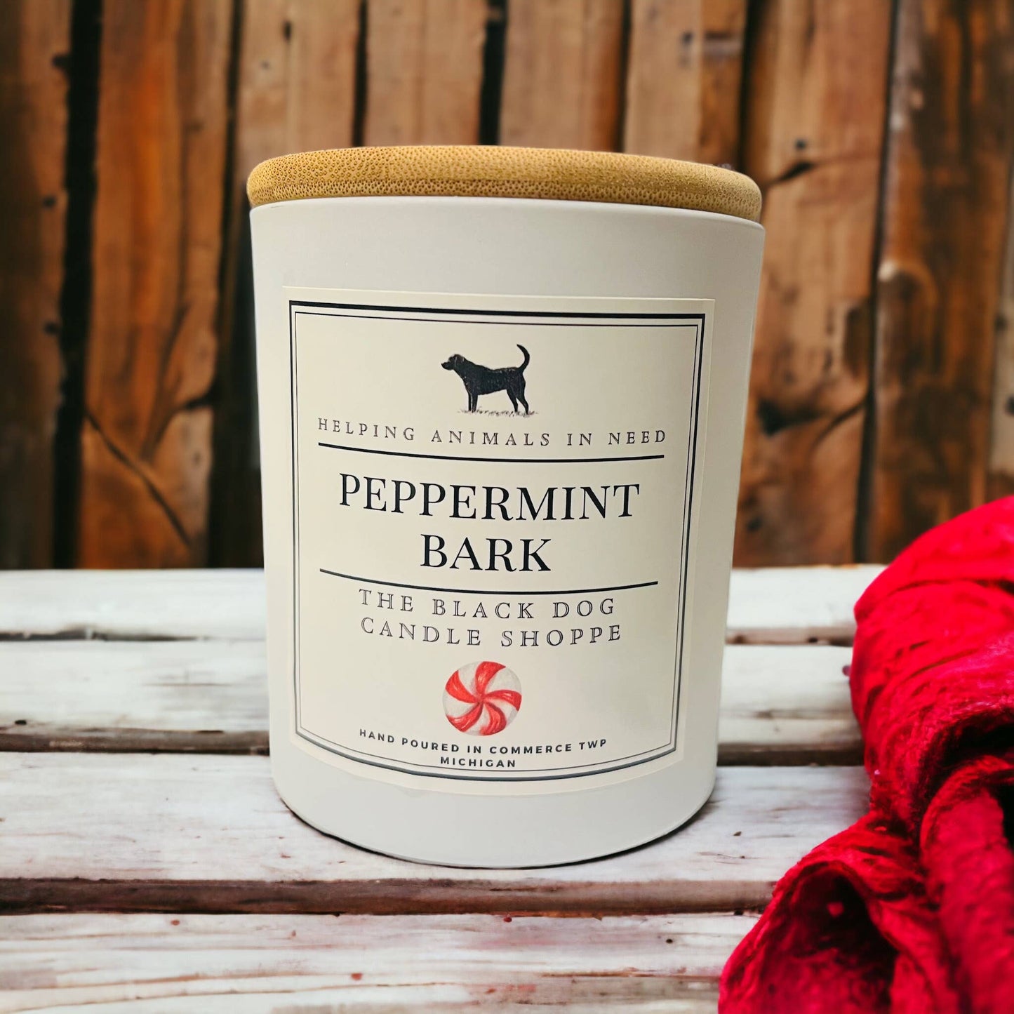 Christmas Candle - Peppermint Bark