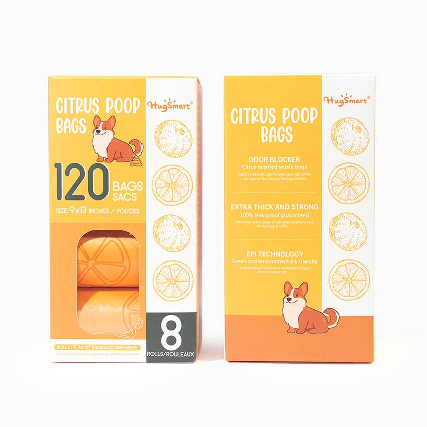 HugSmart Pet - Citrus
8 Rolls | 120 Bags