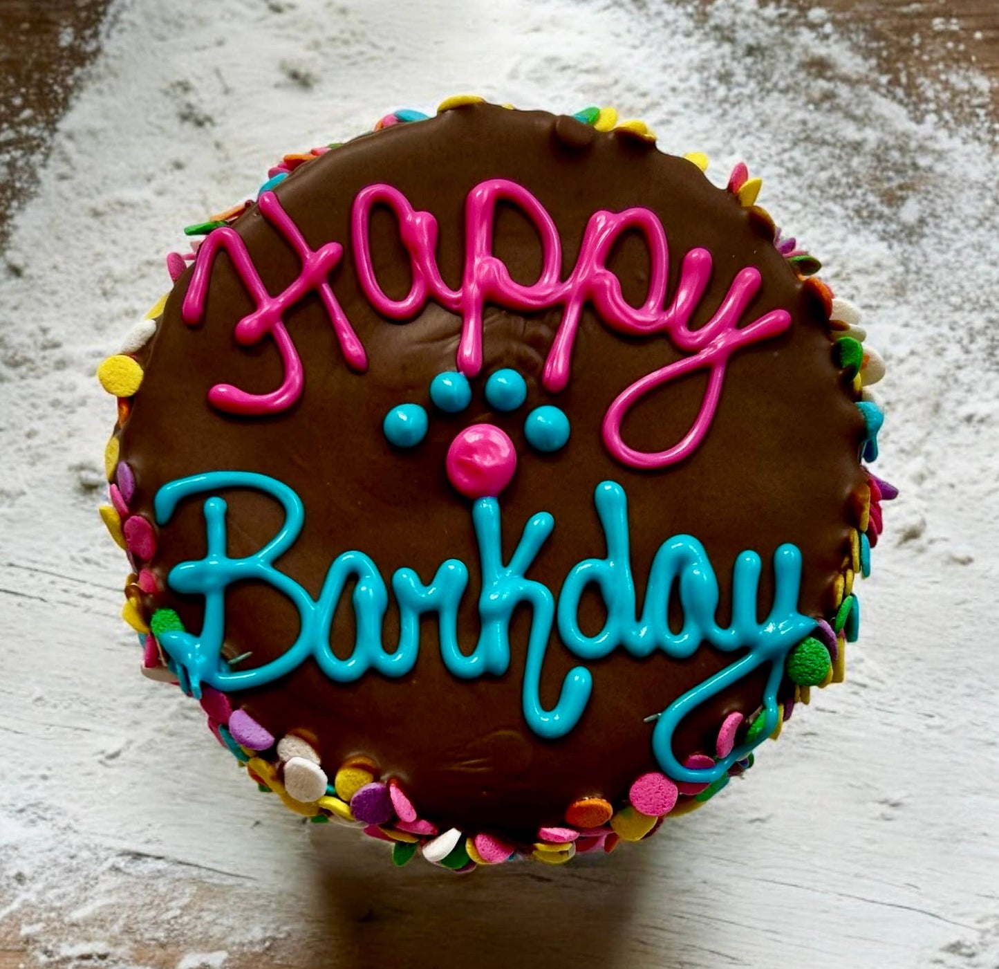 Carob Confetti Birthday dog cake treat