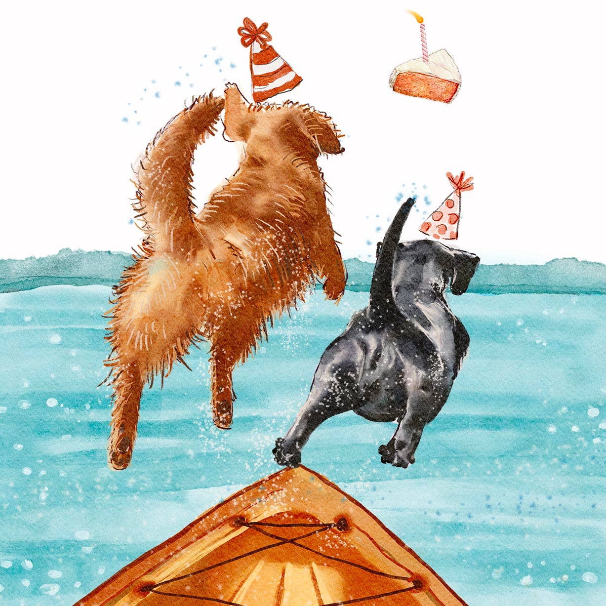 Jump Off Boat - Summer Birthday Card