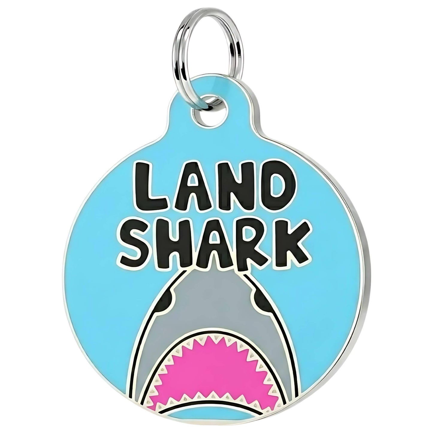 Pet ID Tag - Land Shark - QR CODE