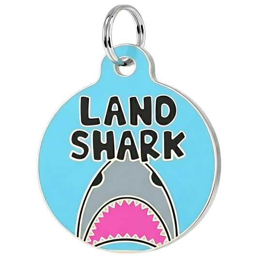 Pet ID Tag - Land Shark - QR CODE