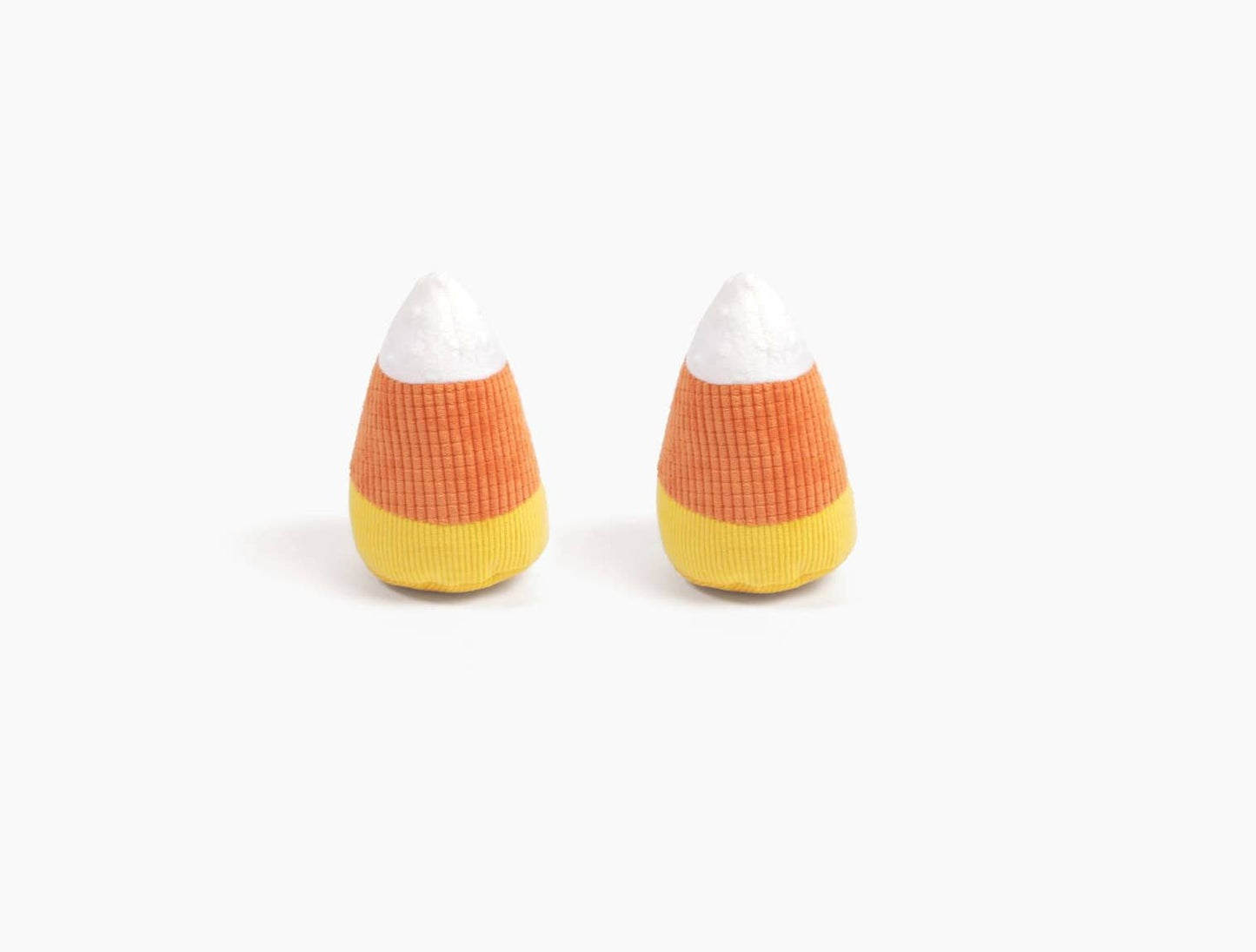 Midlee Plush Candy Corn Dog Toy- Set of 2