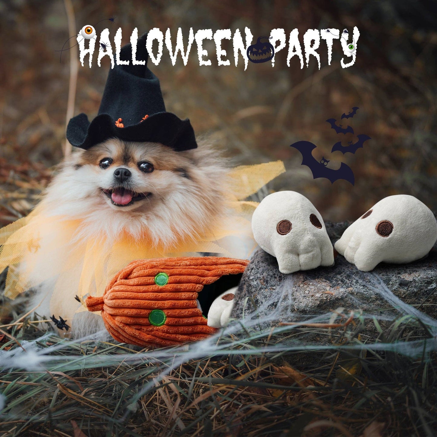 4 Piece Pumpkin & Skulls Puzzle Toys