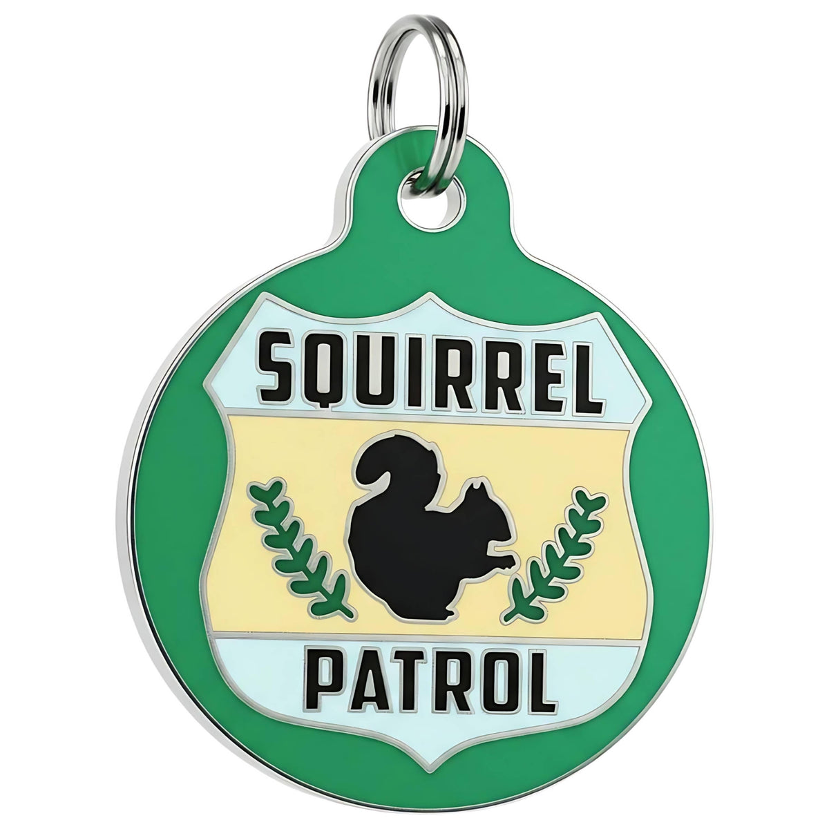 Pet ID Tag - Squirrel Patrol *Green - QR CODE