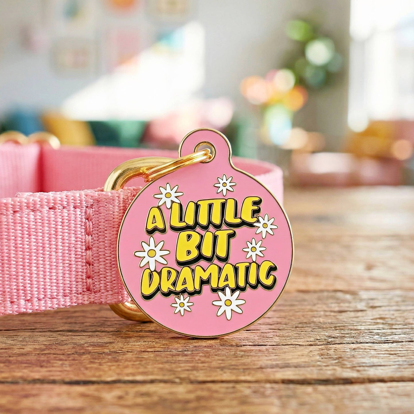 Funny Dog Charm & Pet ID Tag - A Little Bit Dramatic