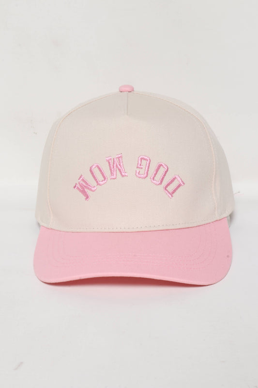 DOG MOM Upside Down Embroidered Hat