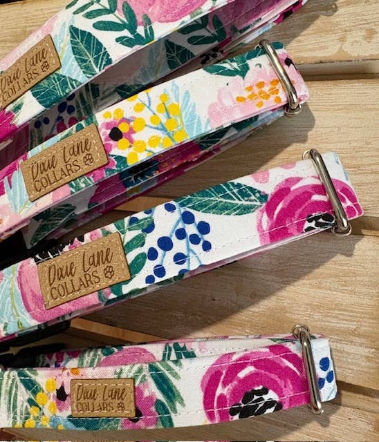 Pink Poppy Floral Dog Collar, Dixie Lane Collars
