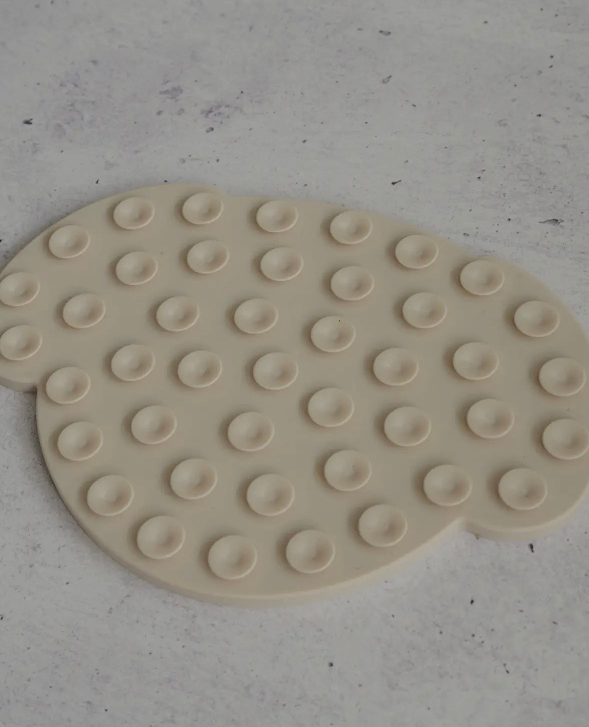 Cream Dog Head Enrichment Lick Mat