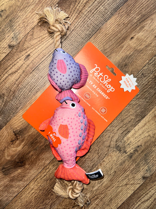 Gill-ty As Charged Canvas and Rope Dog Toy