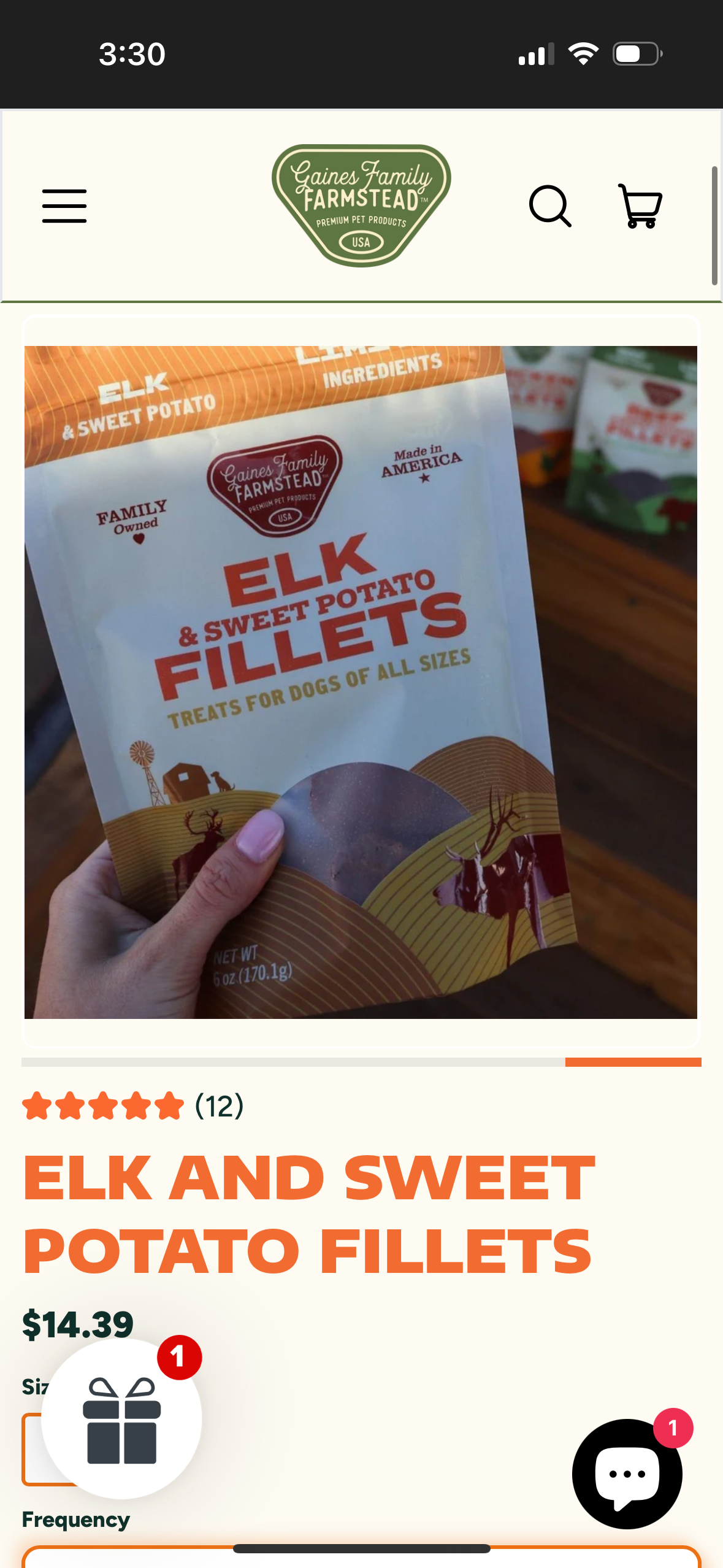 Elk and Sweet Potato Fillets - 6oz