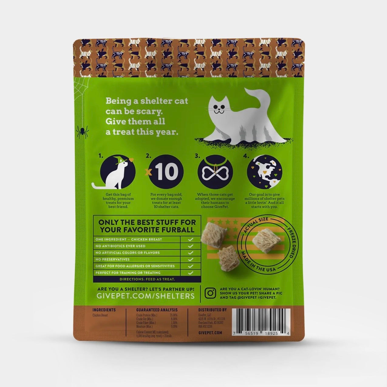 Givepet Halloween Purt-Ty -Freeze Dried Chicken Breast