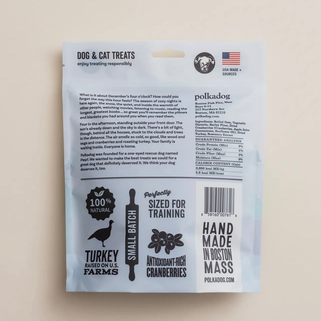 Holiday Pouch: Seasons Eatings (Turkey & Cranberry) - 10oz