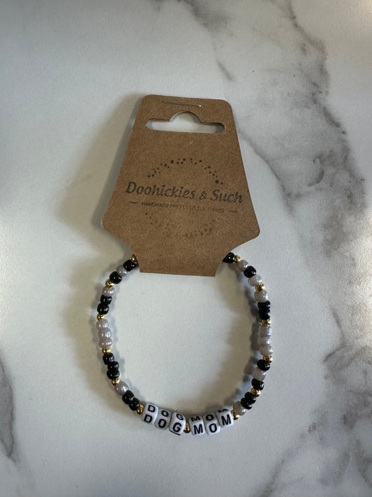 Dog Mom Word Bracelet