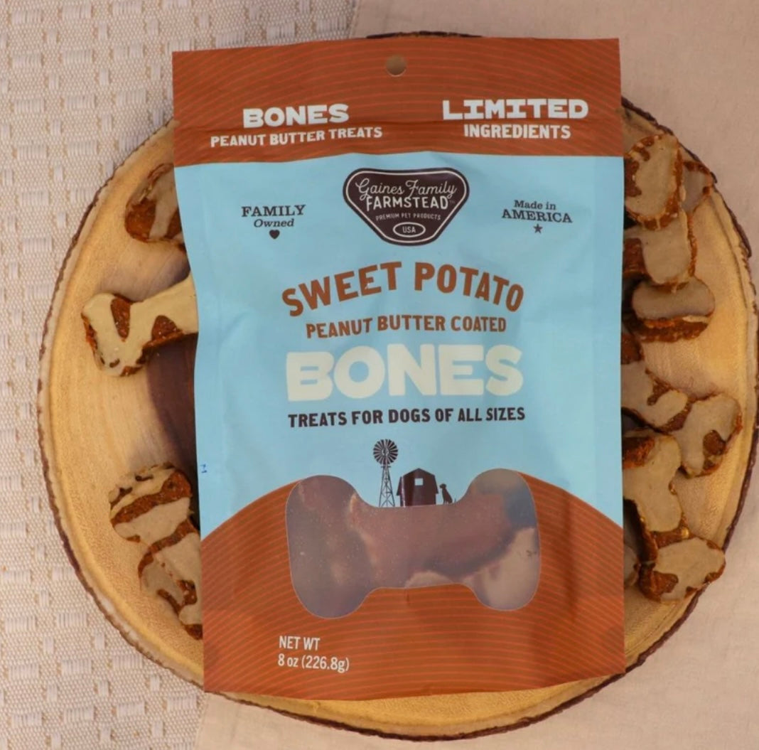Peanut Butter Sweet Potato Bones - 8oz
