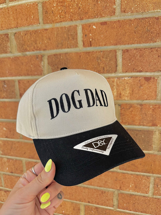 DOG DAD Embroidery 5 Panel Two Tone Cap