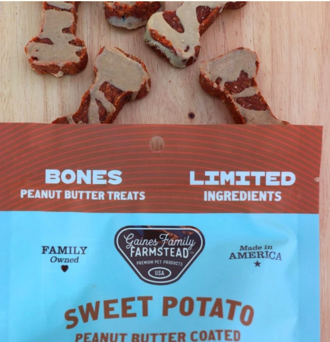 Peanut Butter Sweet Potato Bones - 8oz