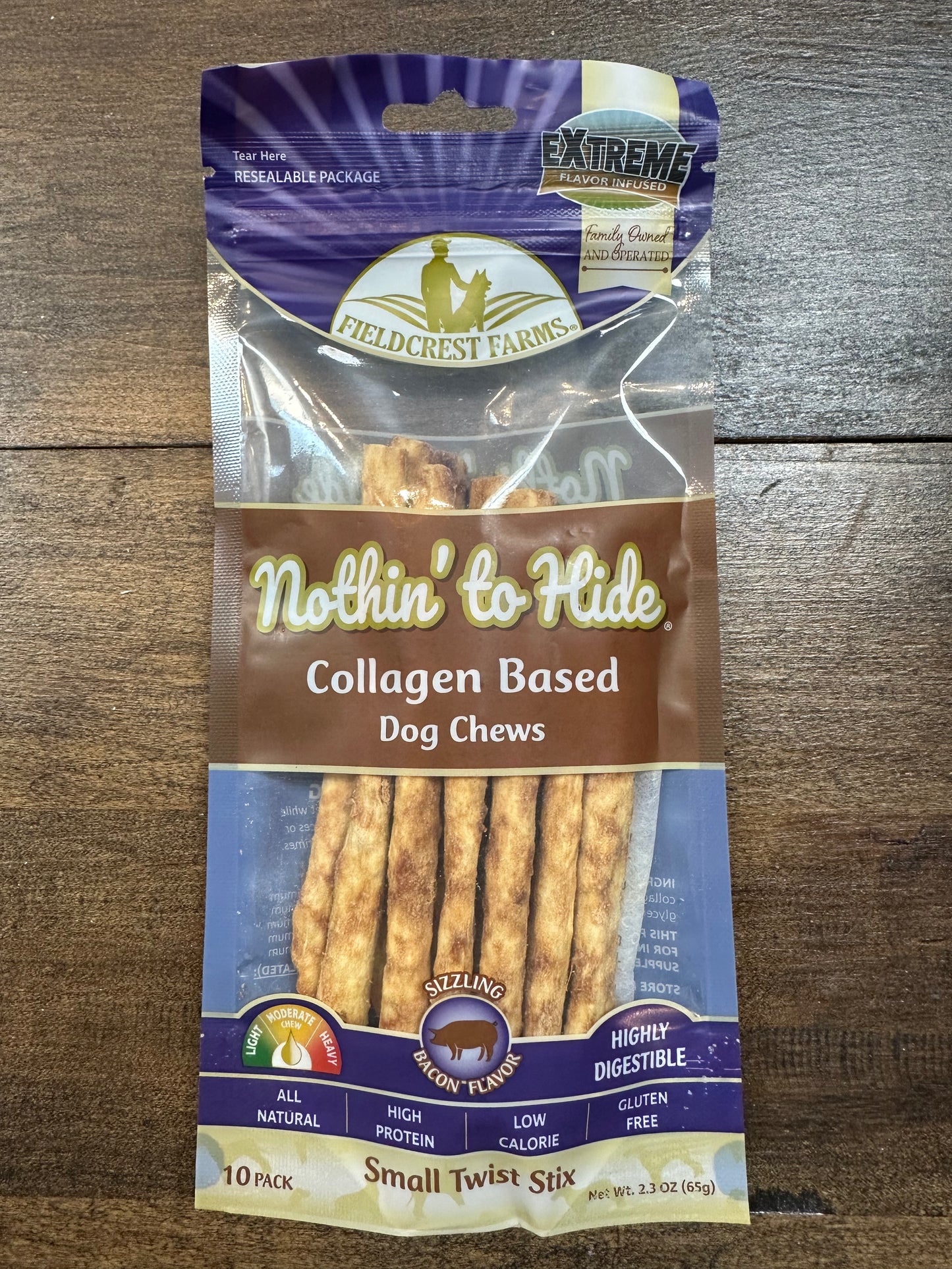 NOTHIN’ TO HIDE Twist Stix Bacon 10pk