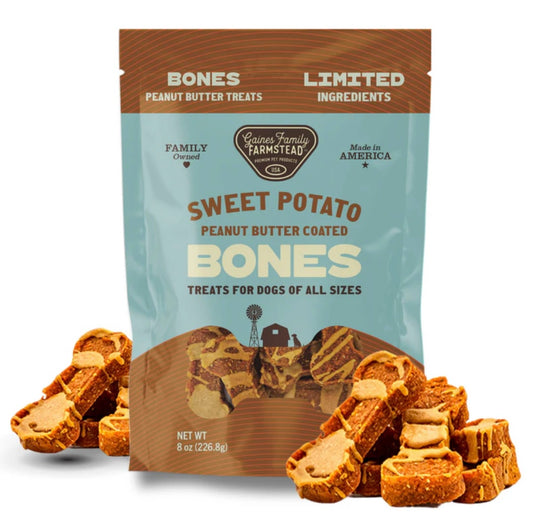 Peanut Butter Sweet Potato Bones - 8oz