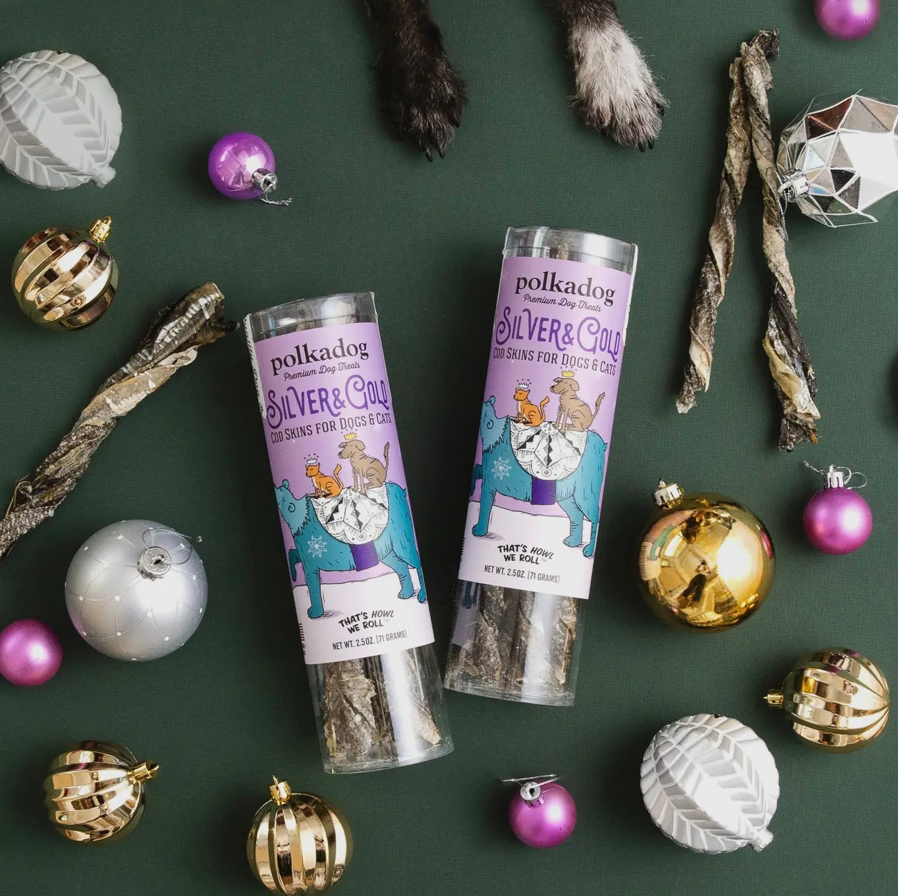 Holiday Tube: Silver & Gold (Cod Skin) - 2.5oz