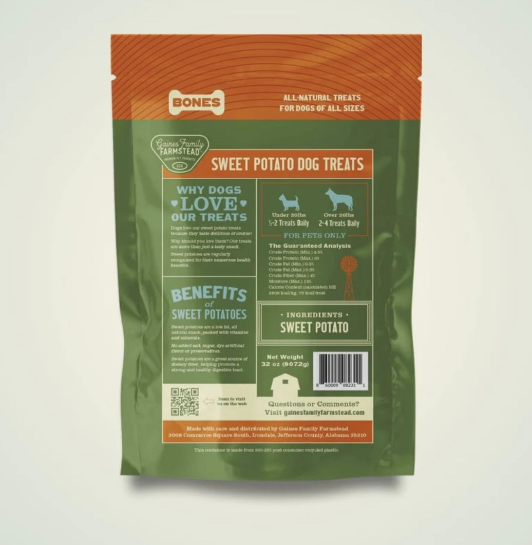 Sweet Potato Bones - 8oz