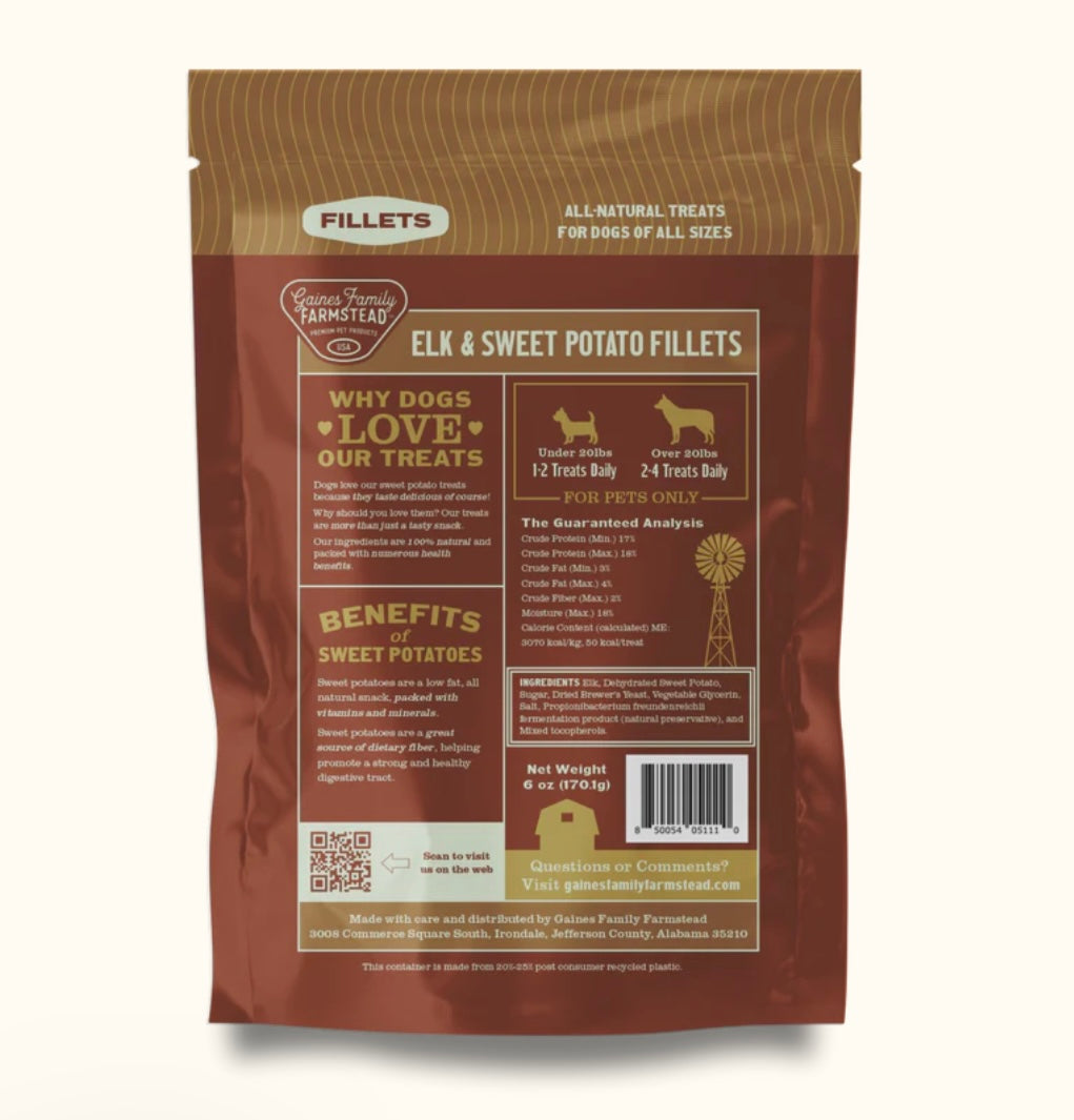 Elk and Sweet Potato Fillets - 6oz