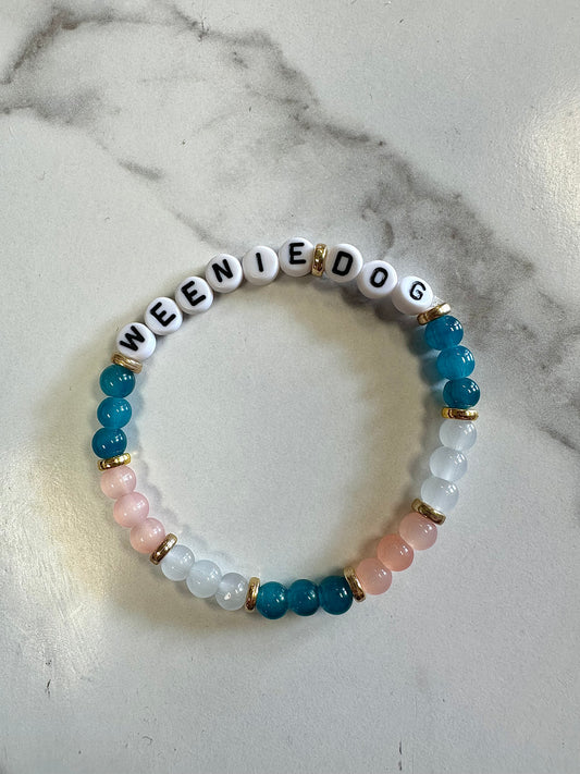 Weenie Dog Word Bracelet
