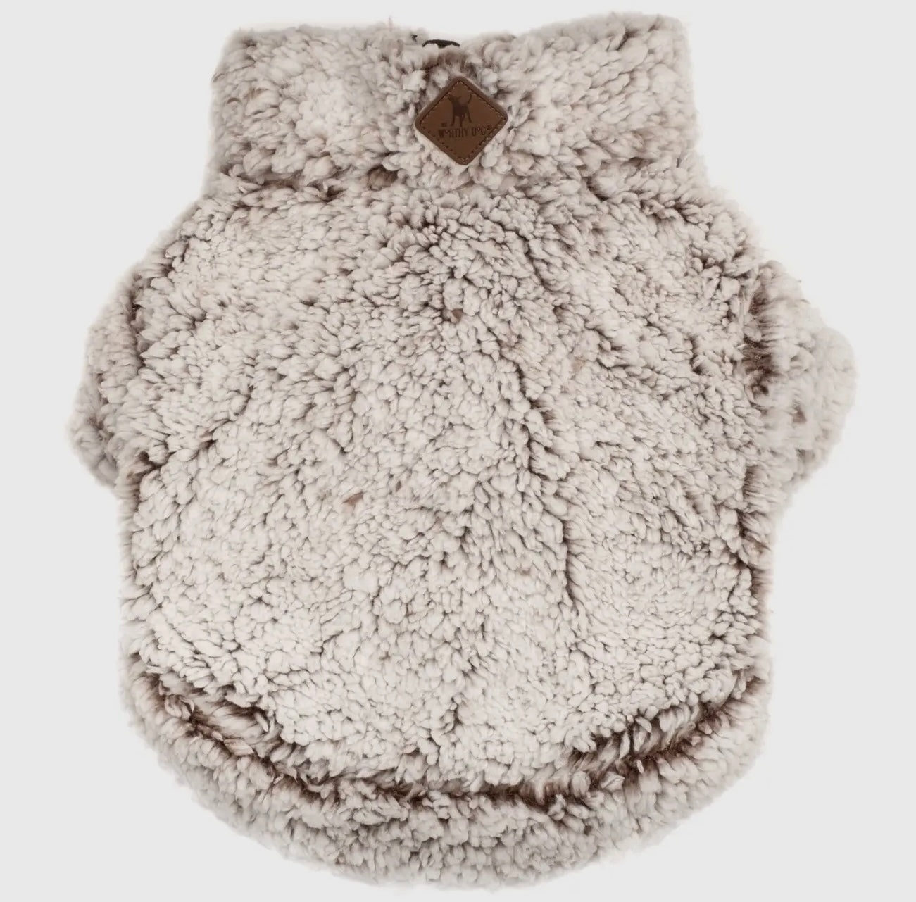 Wubby Fleece Quarter Zip Dog Pullover - Ivory
