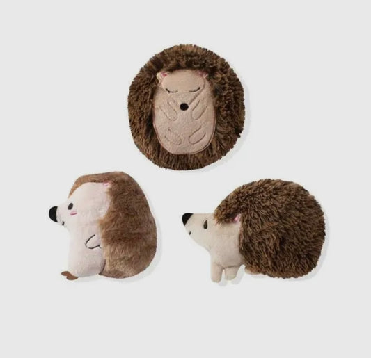 Three Piece Small Hedgehog Dog Toys
