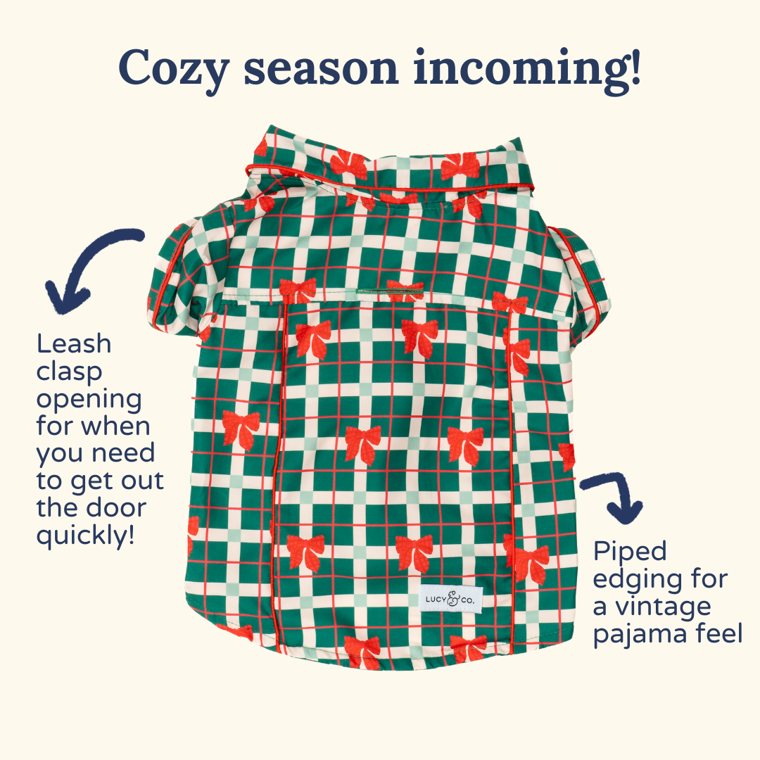 Howliday Bows Pajamas + Human Eye Pillow