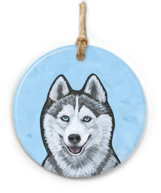 Siberian Husky Dog Ornament