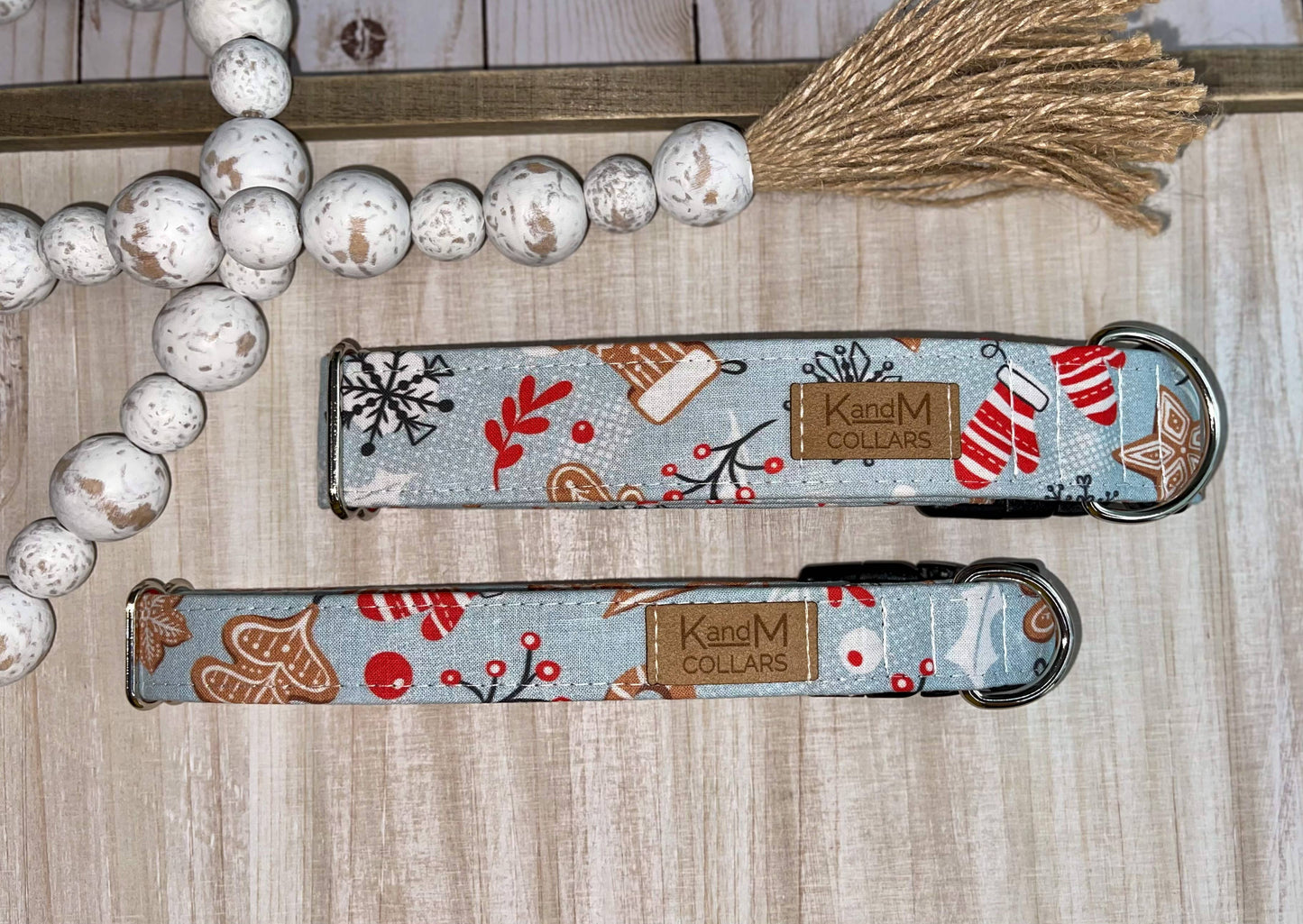 Gingerbread Dreams Dog Collar, Christmas Dog Collar