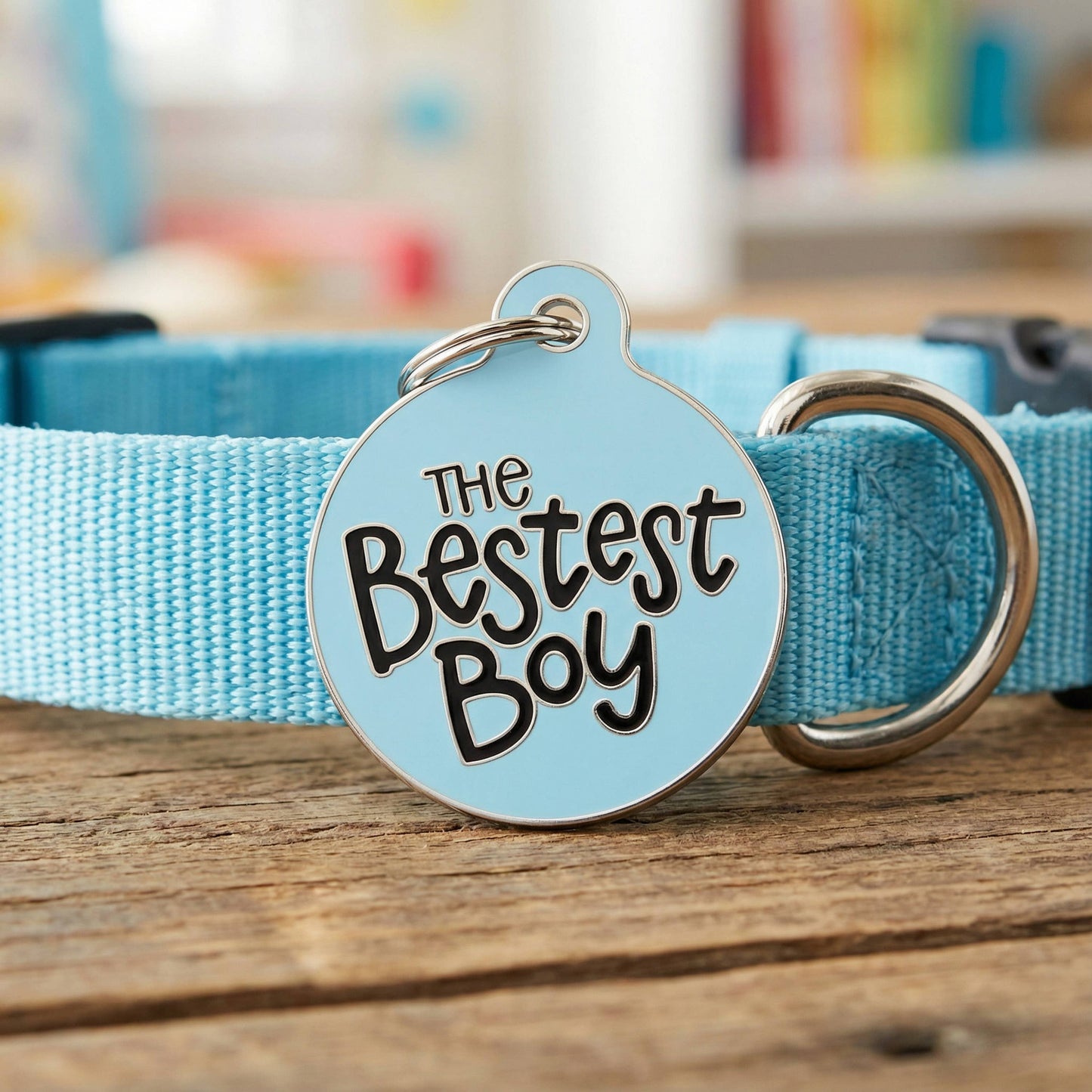 Dog Tag Collar Charm - The Bestest Boy - QR Code