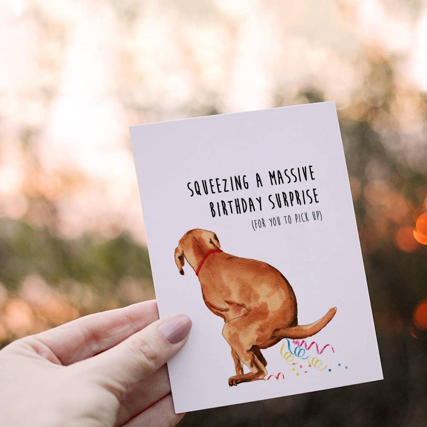 Naughty Dog Surprise Gift - Funny Birthday Card