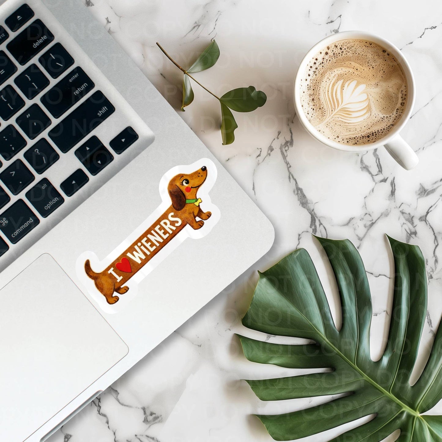 I Love Wieners, Dachshund Dog Sticker