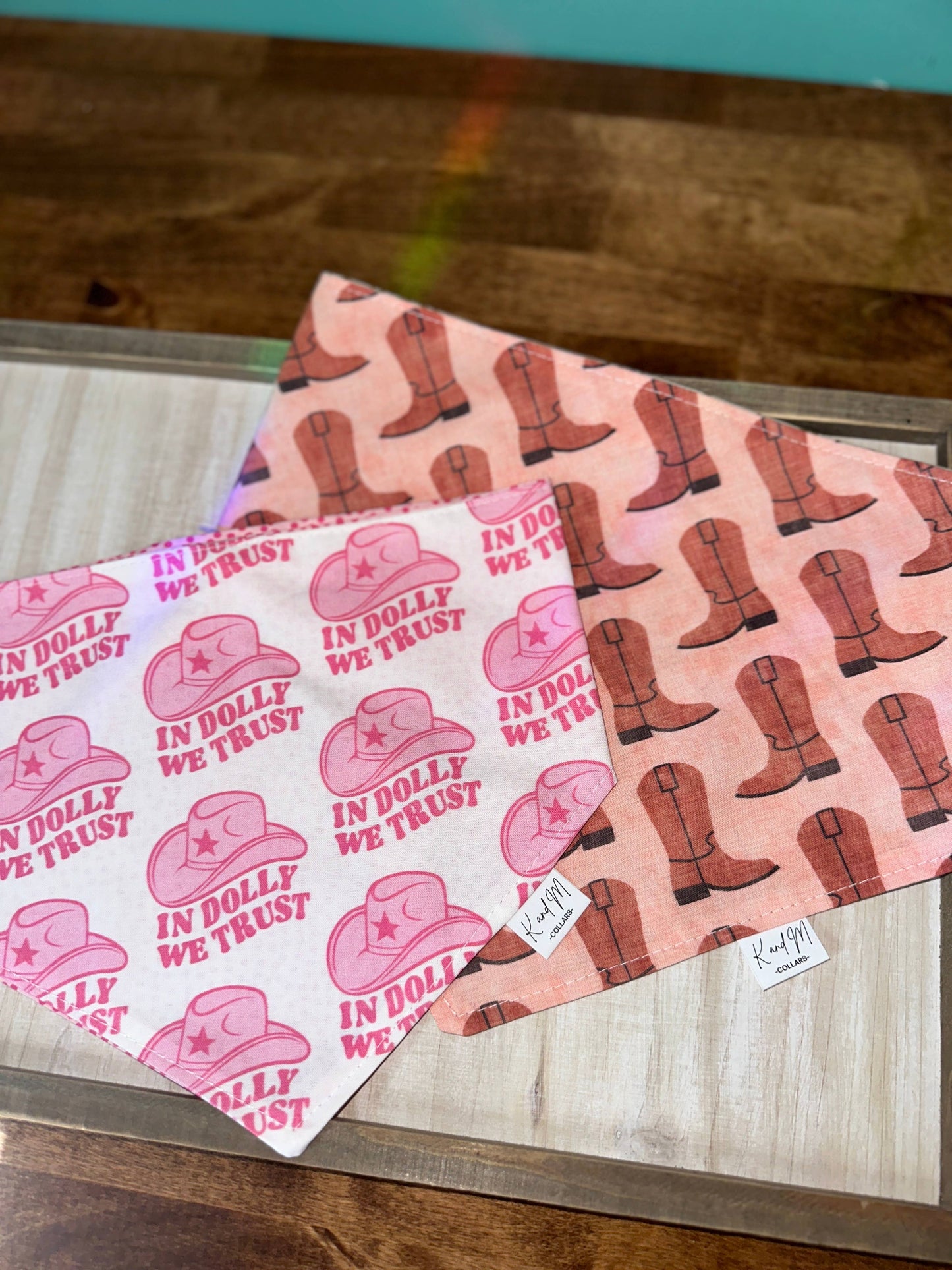 In Dolly We Trust Reversible Dog Bandana
