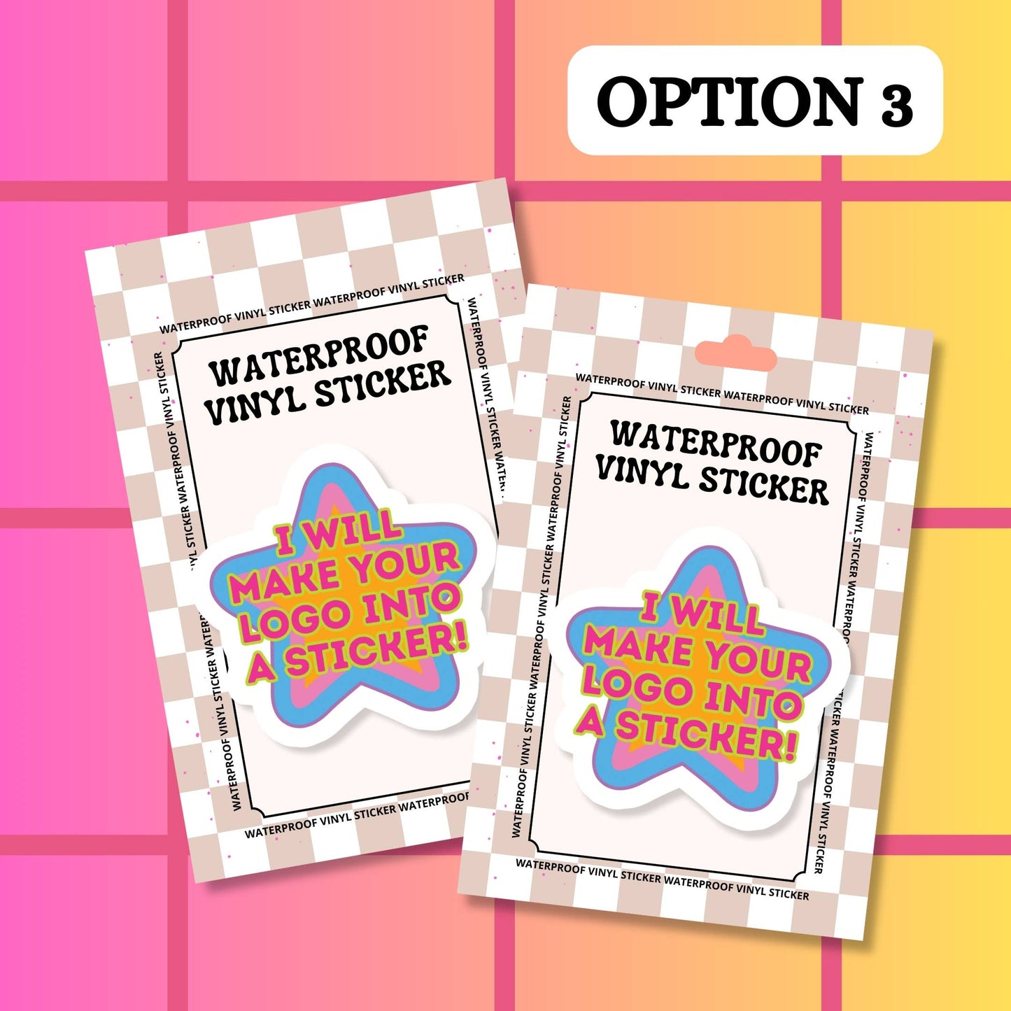 Custom Logo Waterproof Vinyl Sticker (Your Design)