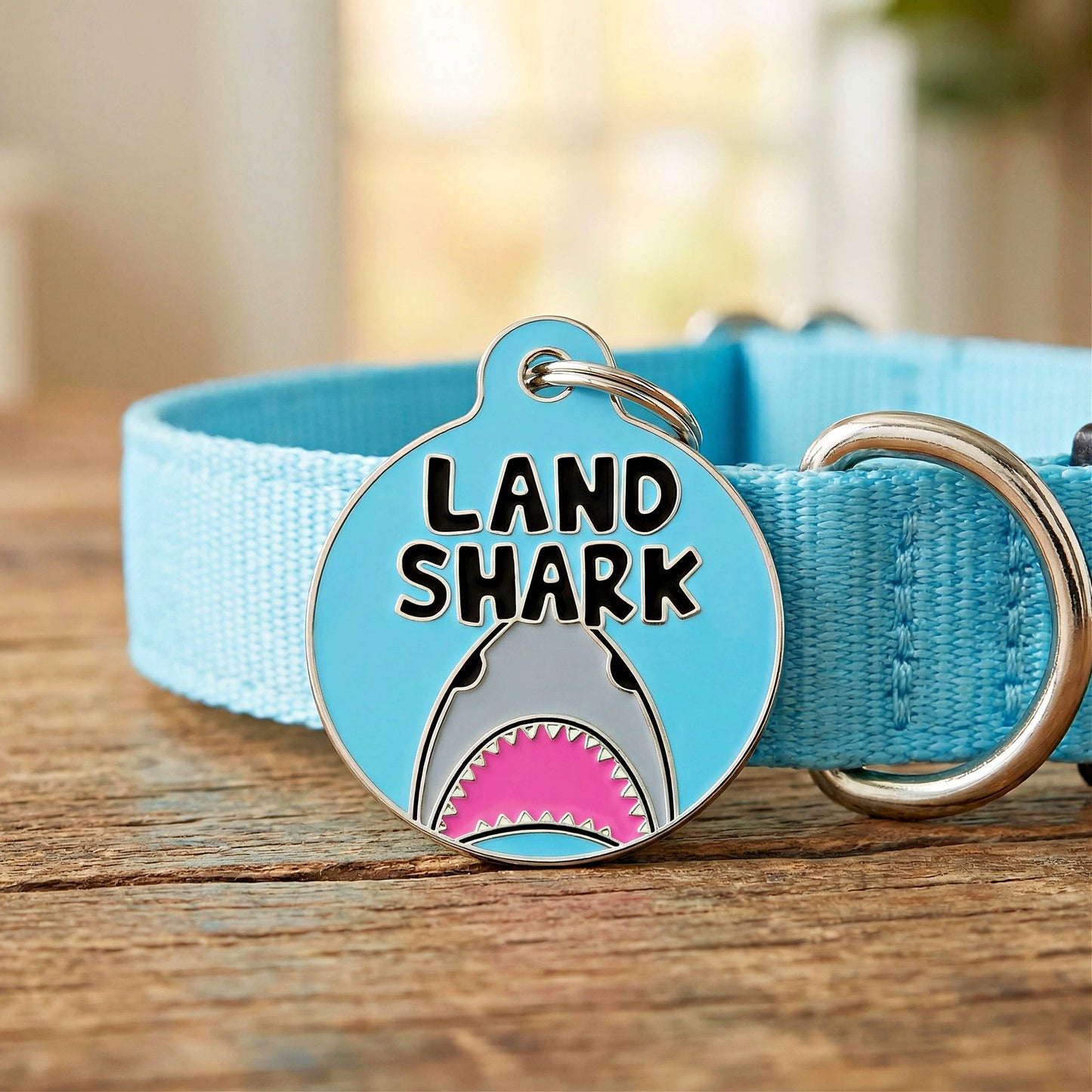 Pet ID Tag - Land Shark - QR CODE