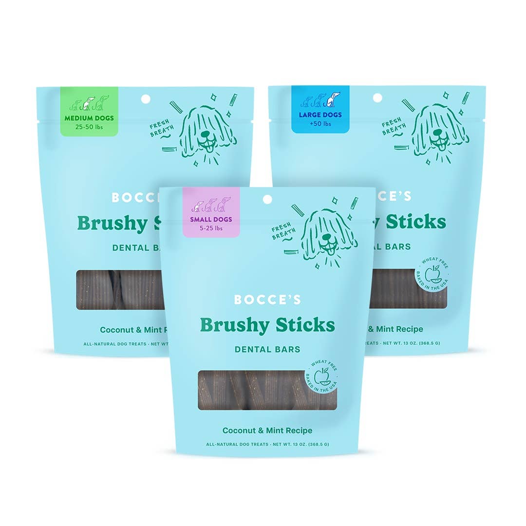 Bocce's Bakery Dailies Brushy Sticks Dog Dental Treats